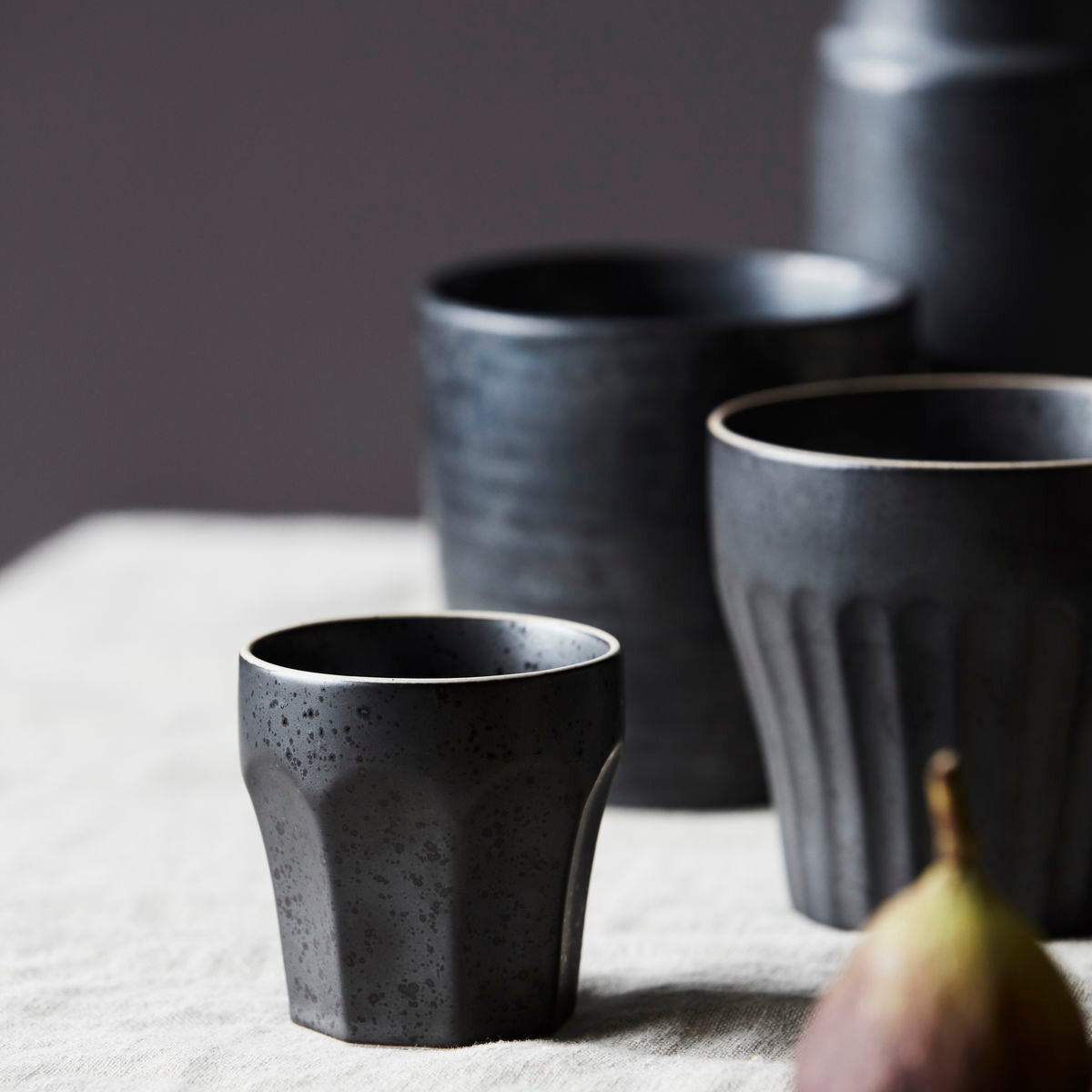 Set Of Four Black Berica Espresso Cups