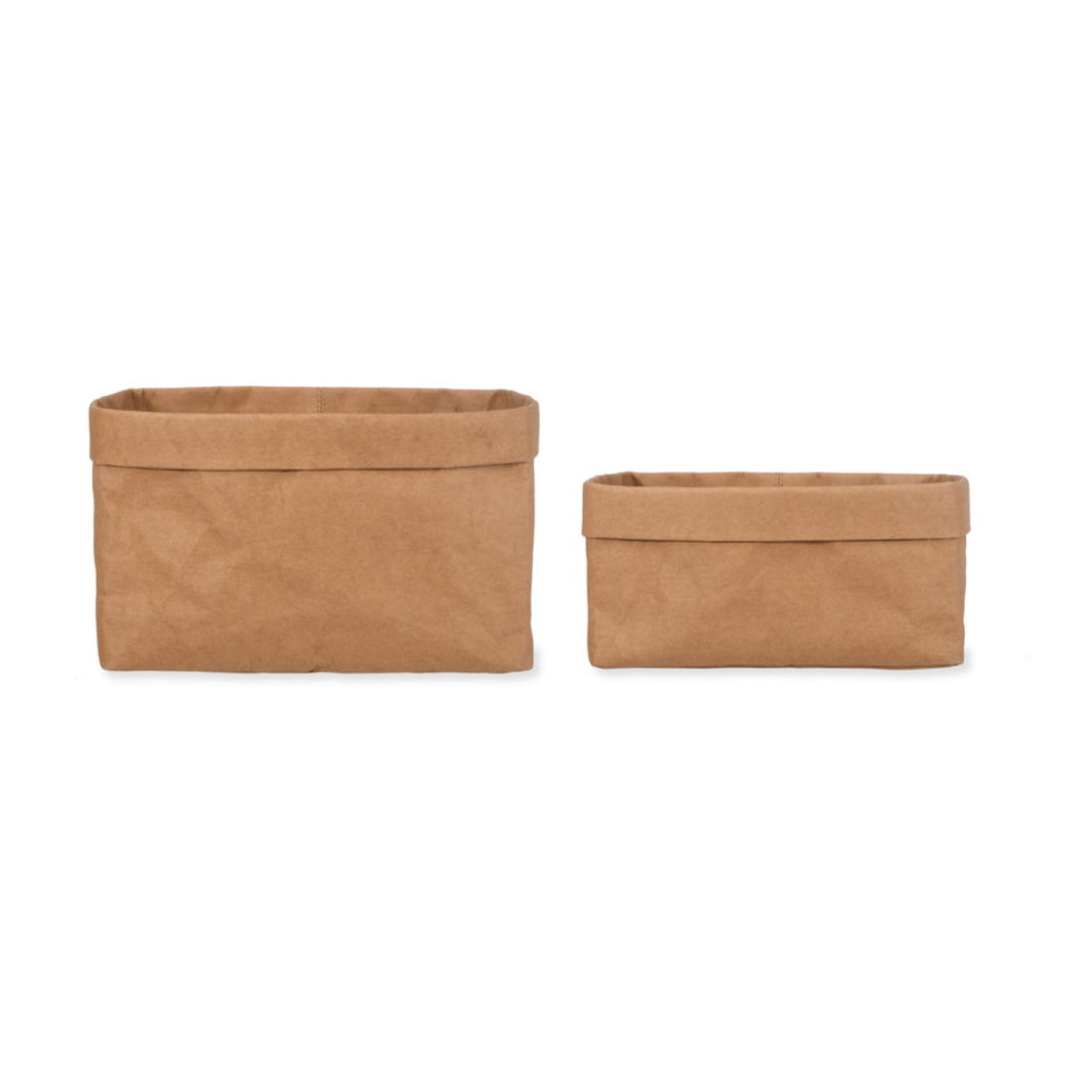 Set Of Two Kraft Re-Useable Storage Bags