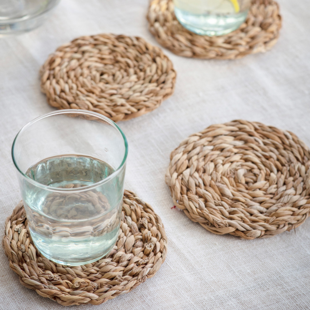 Set Of Four Seagrass Coasters