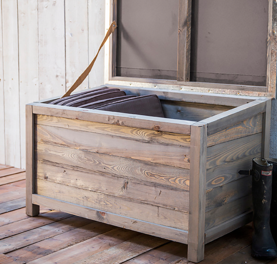 Outdoor wooden storage box deals