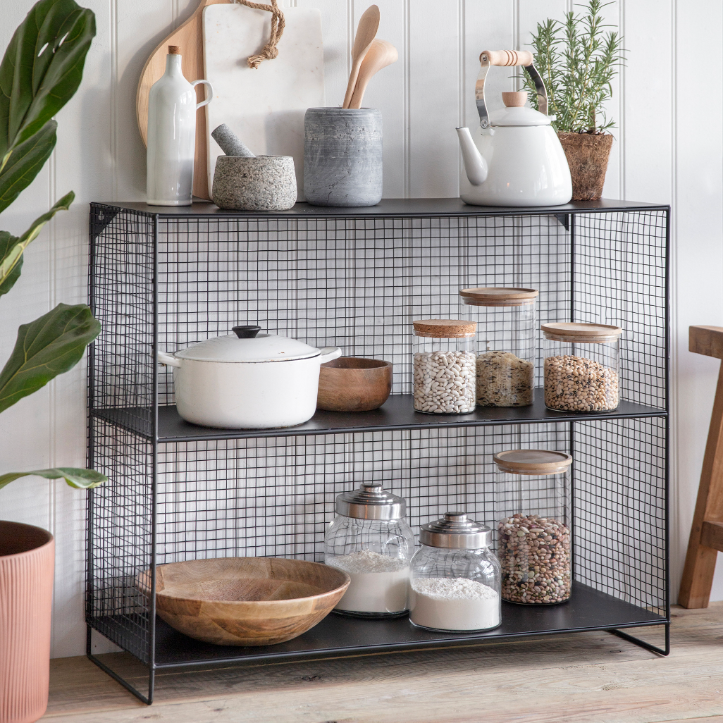 Hornton Metal Wire Storage Shelf Unit Various attic.room