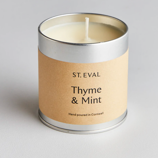 Thyme and Mint Scented Tinned Candle