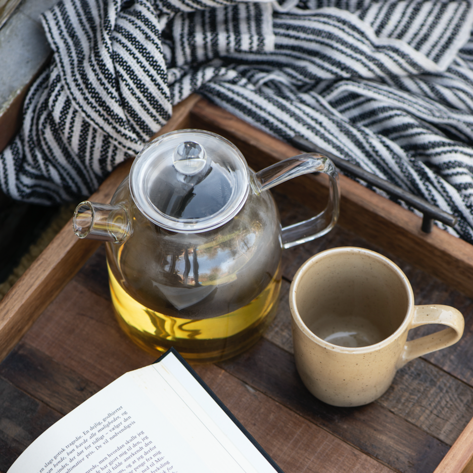 Natural and Black Striped Throw