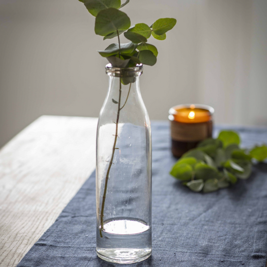 Large Rolled Top Bottle Vase