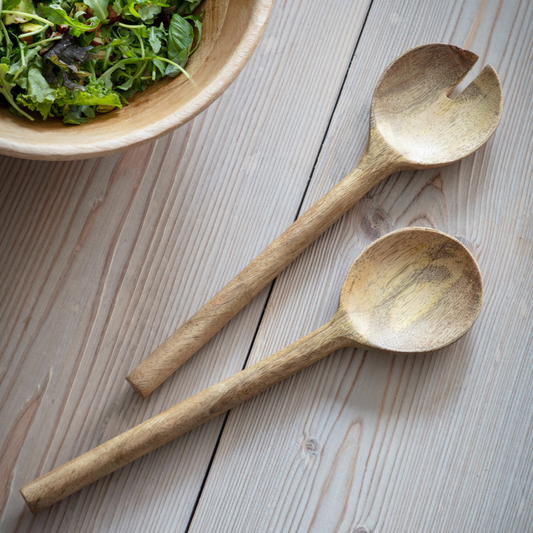 Mango Wood Salad Servers