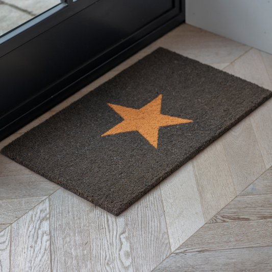 Charcoal Star Doormat - Various Sizes