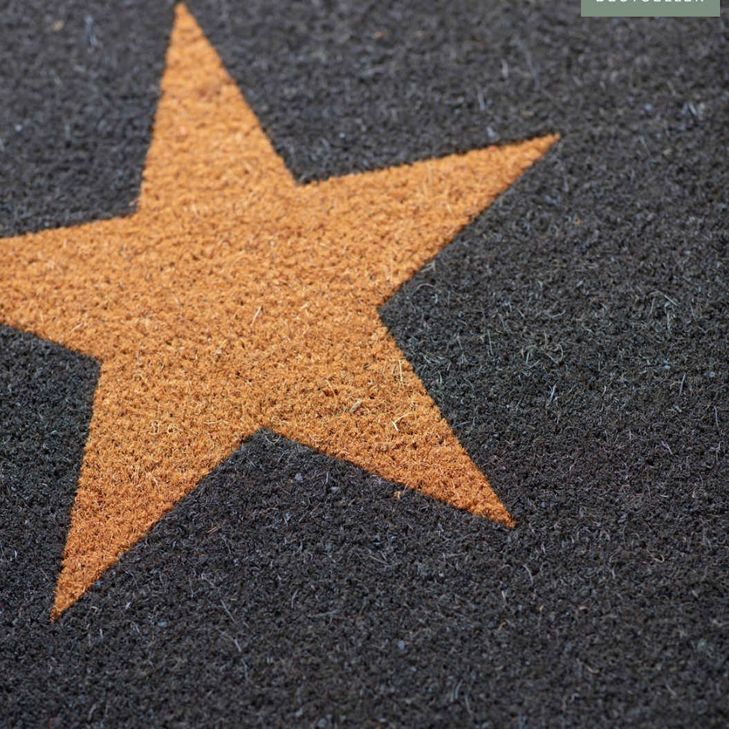 Charcoal Star Doormat - Various Sizes