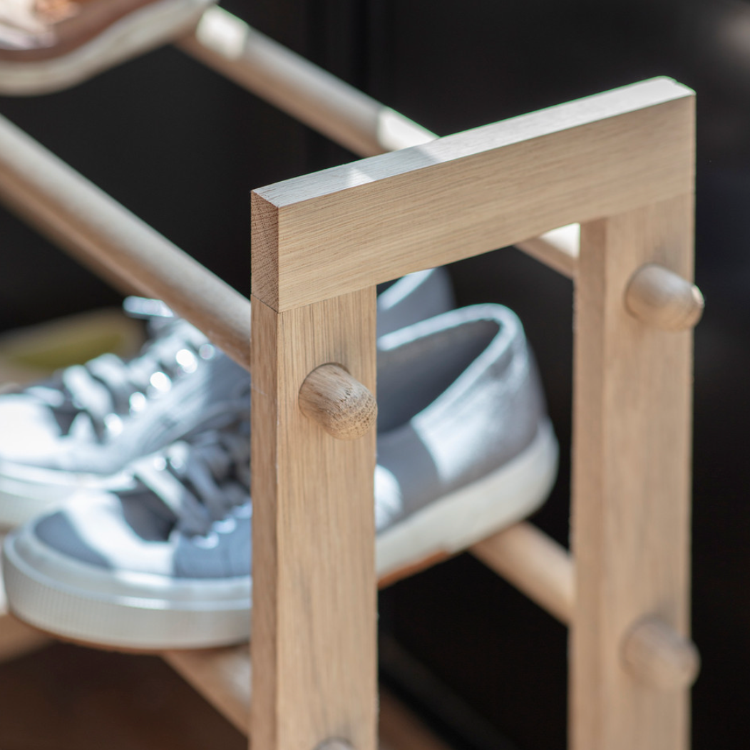 Oak on sale shoe rack