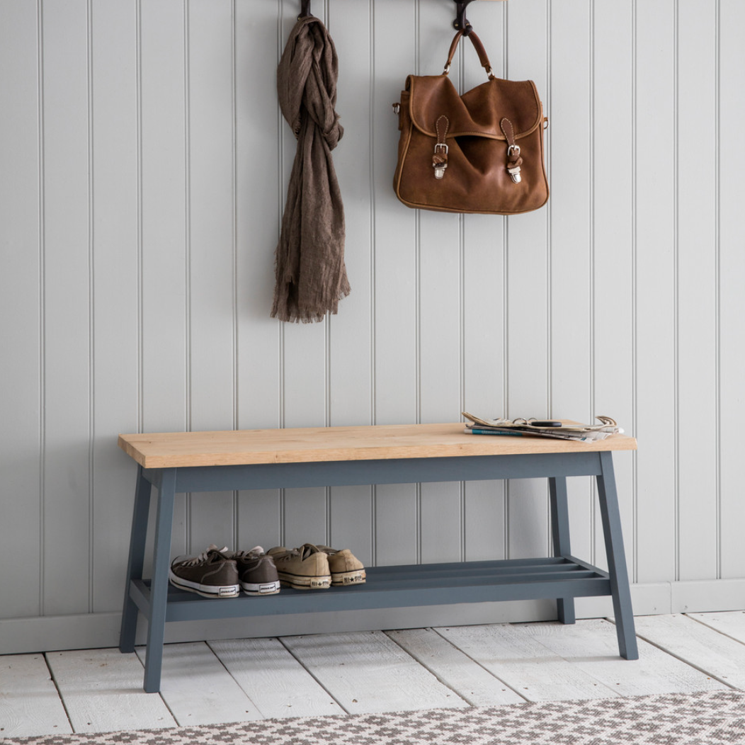 Wooden Clockhouse Hallway Bench