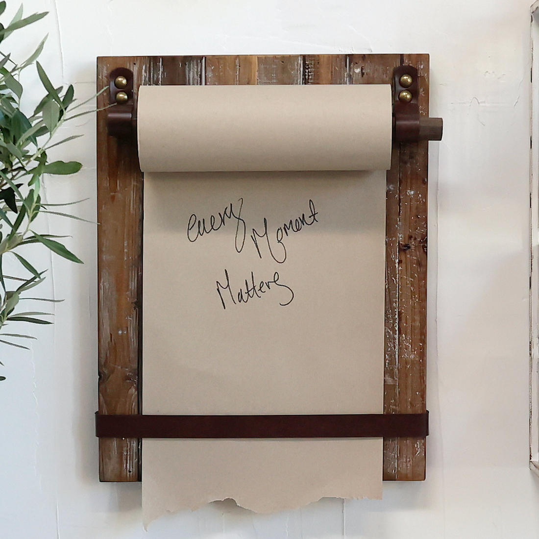 Reclaimed Wood Paper Roll Display Holder attic.room